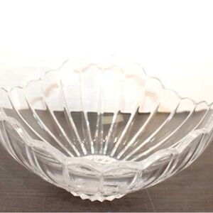Villerpy and Boch crystal candy dish .vintage hard to find pattern .